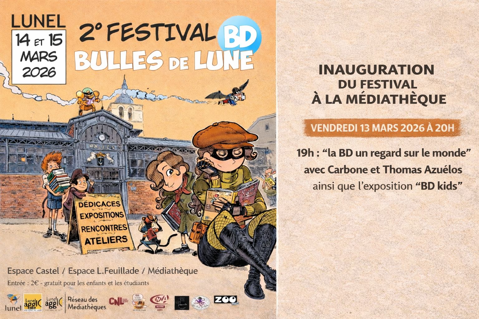 Lunel’Actus : le festival BD Bulles de Lune revient à Lunel les 14 et 15 mars