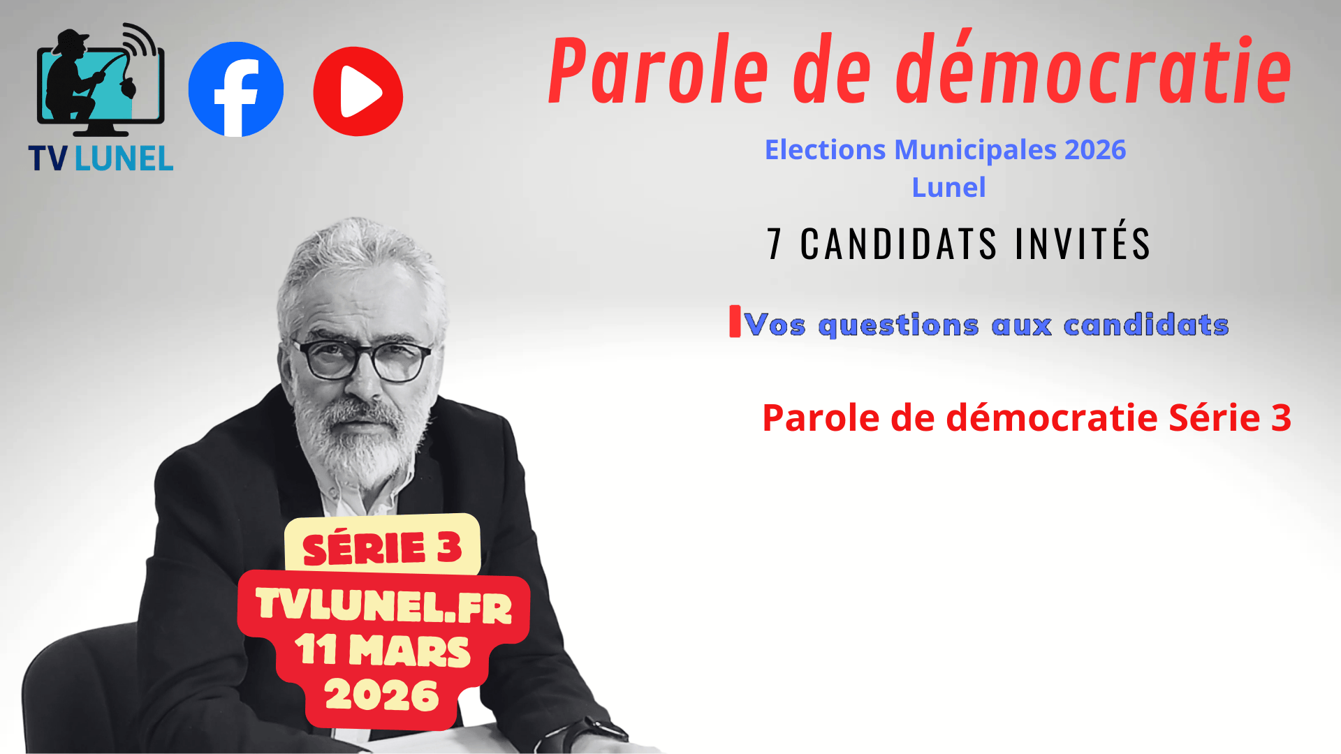Paroles de Démocratie – Série 3 : Les 7 candidats aux municipales de Lunel répondent aux habitants