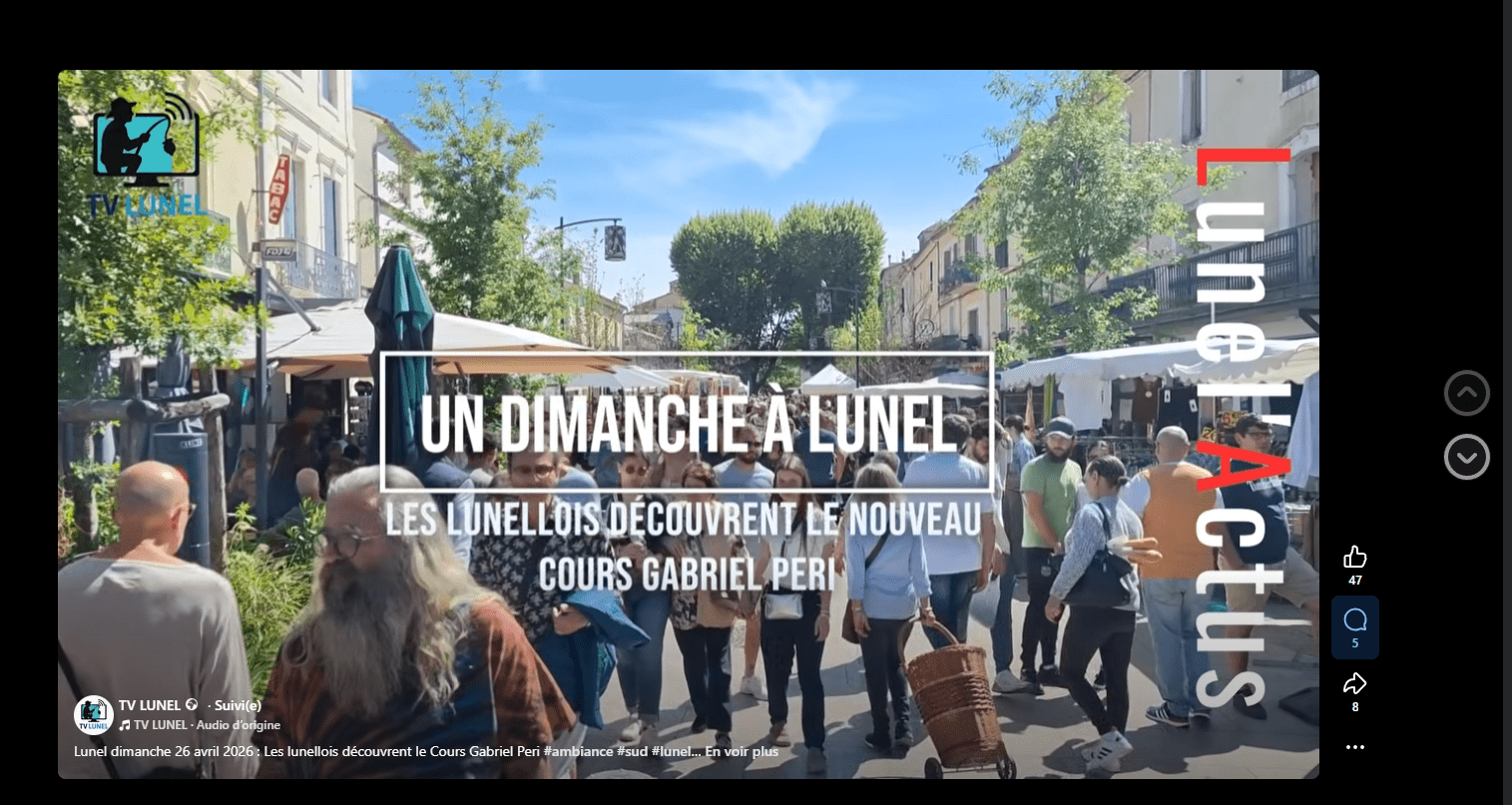 Lunel : un marché animé sur le nouveau cours Gabriel Péri